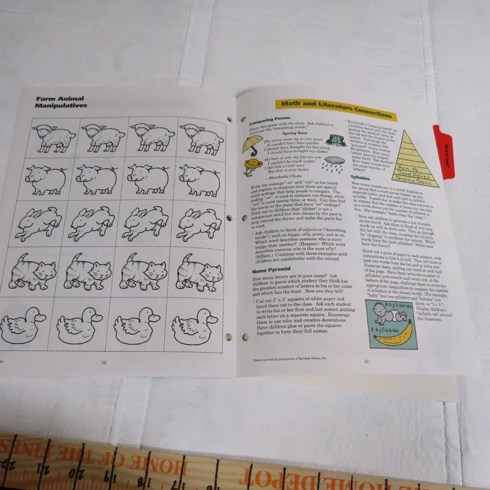 More OR Less BIG BOOK (almost 2 feet tall) with teacher pages CLASSROOM SIZE